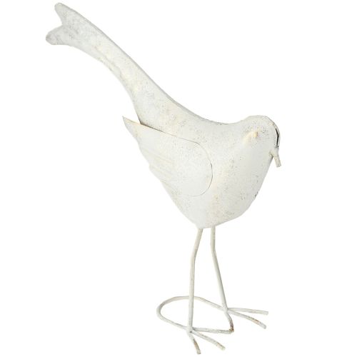 Artikel Decoratieve Vogel Metalen Decoratieve Figuur Vintage Wit Goud 35x32.5cm