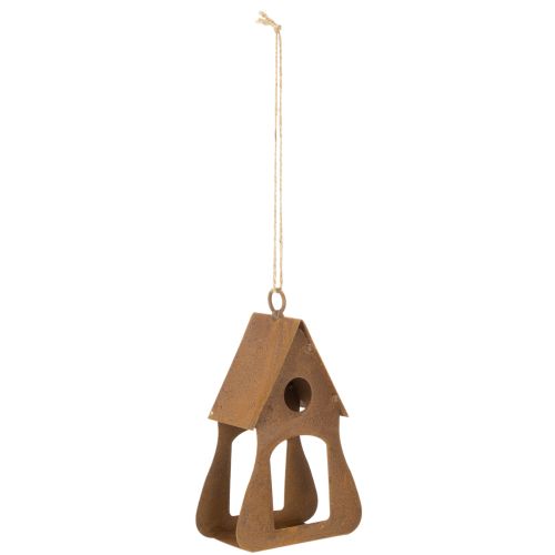 Decoratief hangend vogelhuisje, roestkleurige vogelhuisjesdecoratie, 17,5 cm | Floristik24.nl