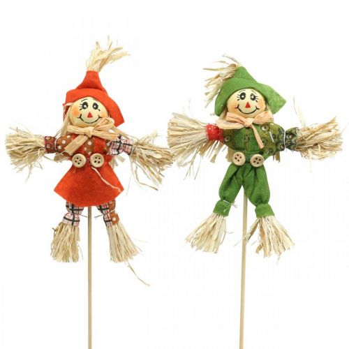 Floristik24 Vogelverschrikker decoratie 17cm diverse kleuren L33cm 16 st