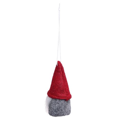 Artikel Decoratieve kabouter kerstboomversiering vilt rood grijs 5×9cm 6 st