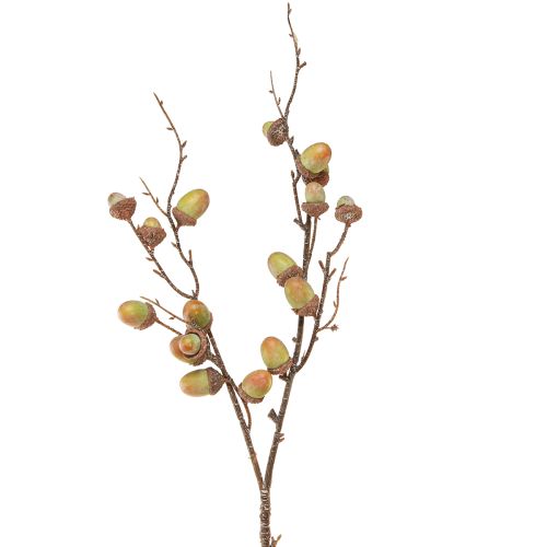 Decoratieve tak eikels decoratie groene herfstdecoratie kunstmatig 80cm