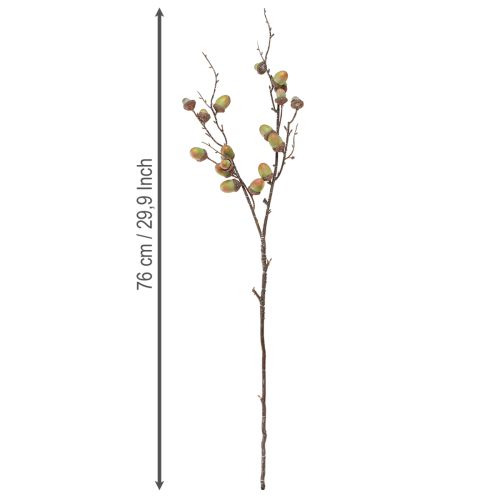 Artikel Decoratieve tak eikels decoratie groene herfstdecoratie kunstmatig 80cm