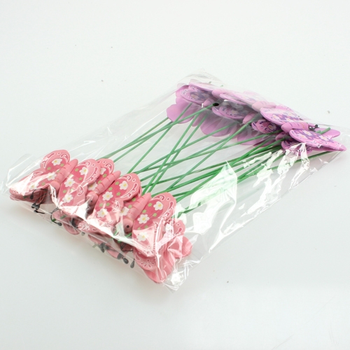 Artikel Vlinder op stok 8cm 18 st