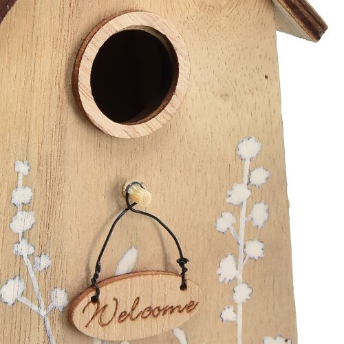 Artikel Decoratie voor het ophangen van vogelhuis wit naturel 14,5cm 2 st