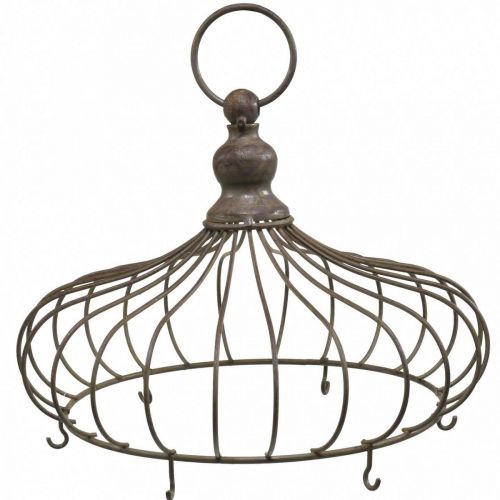 Floristik24 Decoratieve kroon voor het ophangen van metalen kroon antiek 6 haken Ø28cm