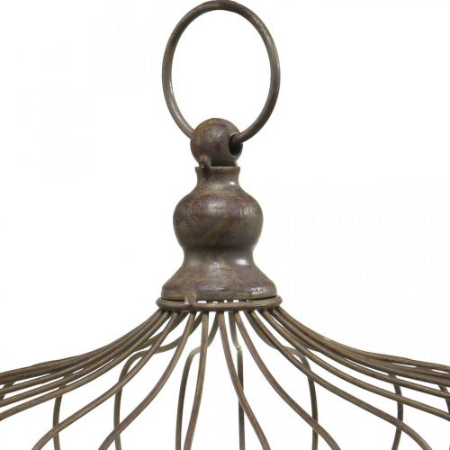 Floristik24 Decoratieve kroon voor het ophangen van metalen kroon antiek 6 haken Ø28cm