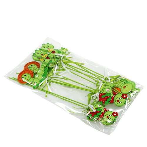 Decoratieve rups op stok 7cm L28cm 12st | Floristik24.nl