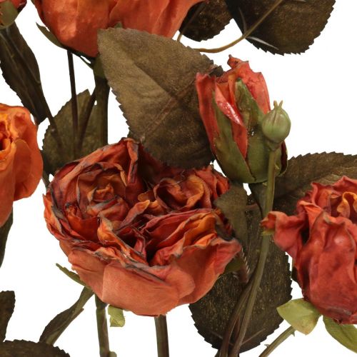 Floristik24 Decoratief rozenboeket kunstbloemen rozenboeket oranje 45cm 3 st