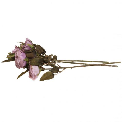 Floristik24 Deco rozenboeket kunstbloemen rozenboeket violet 45cm 3st