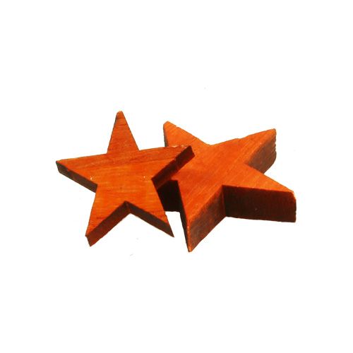 Artikel Houten sterrenmix oranje voor verspreiding 3-5cm 72st