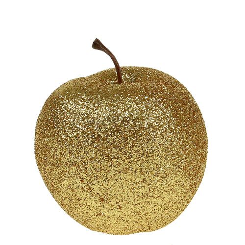 Floristik24 Decoratieve appels goud met mica Ø6cm 12st