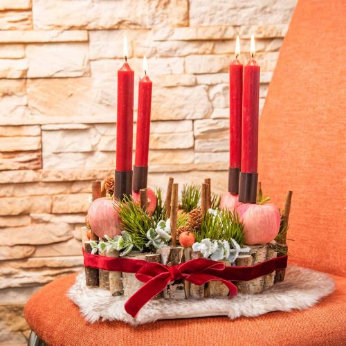 Floristik24 Decoratie appel roze, geel real touch 6,5cm 6st