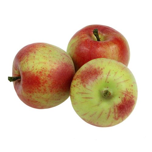 Floristik24 Deco appel rood, groen Ø6cm 6st