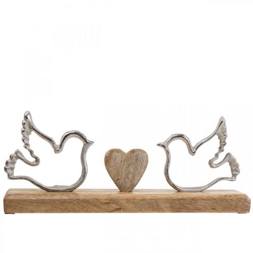 Floristik24 Decoratief display hart en duiven trouwdecoratie 30×5×12cm