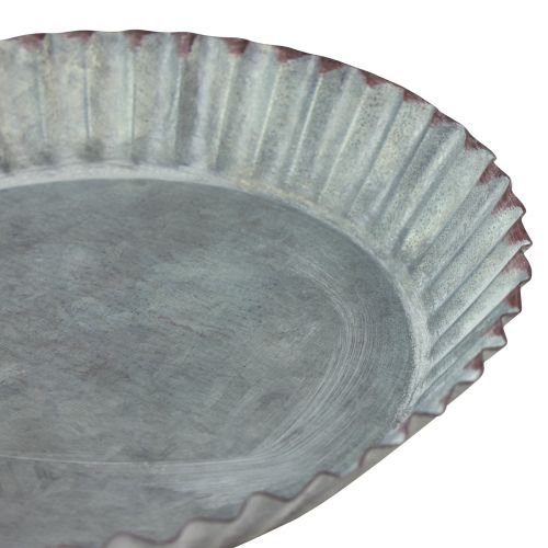 Floristik24 Decoratieve bakvorm van metalen platen zinkgrijs Ø14,5cm 6 stuks