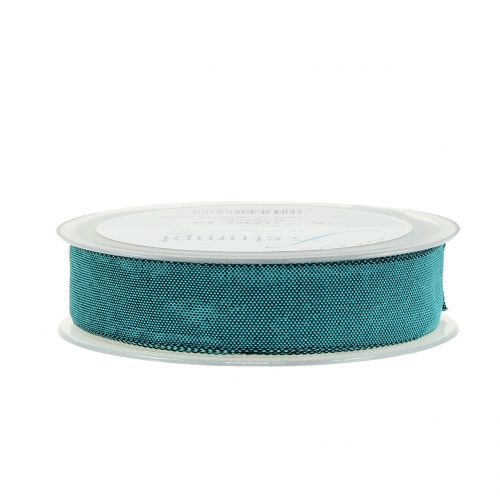 Floristik24 Decoratief lint turkoois 25mm 20m
