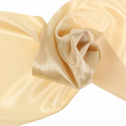 Floristik24 Satijnen lint tafellint champagne 200 mm 10 m