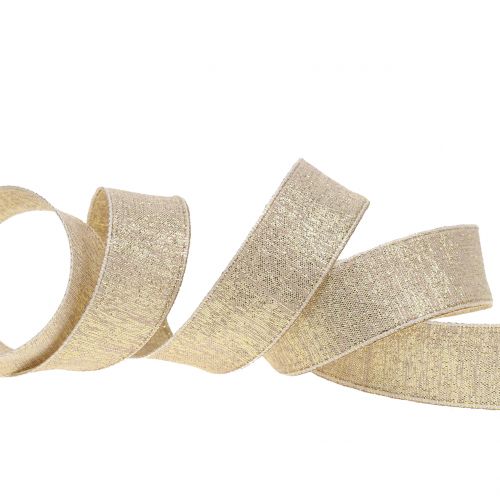 Floristik24 Sierlint met mica goud 25mm 20m