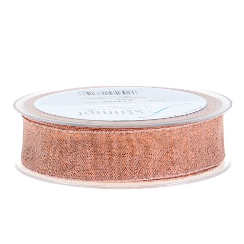 Floristik24 Sierlint met mica koper 25mm 20m