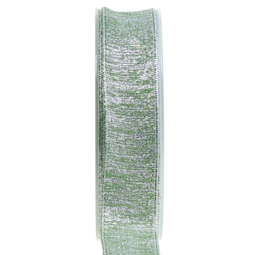 Floristik24 Sierlint met mica groen 25mm 20m
