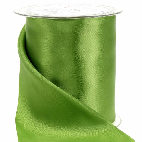 Floristik24 Satijnen tafellint licht groen 100mm 15m