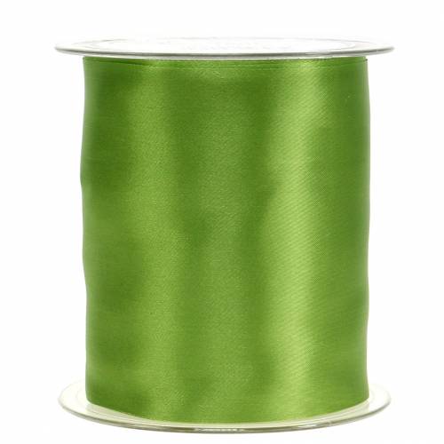 Floristik24 Satijnen tafellint licht groen 100mm 15m