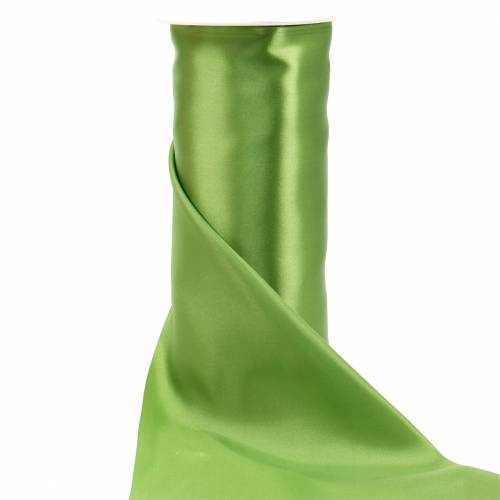 Floristik24 Satijnen lint tafellint olijfgroen 200mm 10m