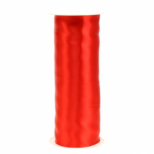 Floristik24 Satijnlint tafellint rood 200mm 10m