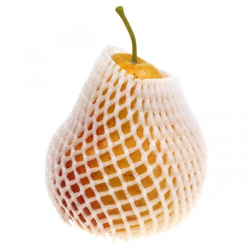 Floristik24 Deco peer geel rood, deco fruit, eetpop 12,5cm