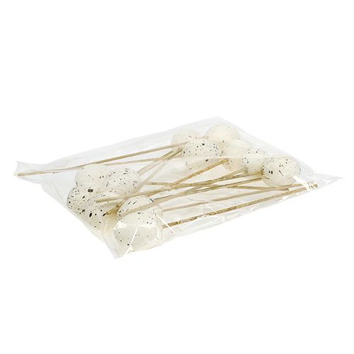 Floristik24 Decoratief ei 5cm op de stok 12st