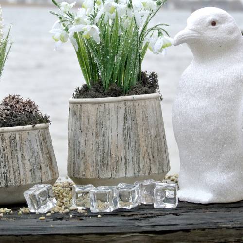 Floristik24 Decoratief ijsblokje helder 3cm - 4cm 500g