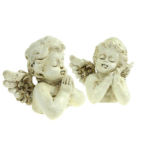 Artikel Decoratieve engel biddende creme 9cm 8 st