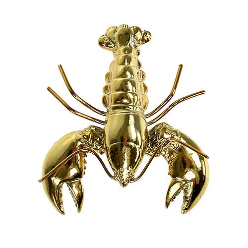 Floristik24 Decoratief figuurkreeft 8cm goud