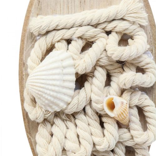 Deco vishanger houten vis maritiem decoratie hout 6,5×19,5cm