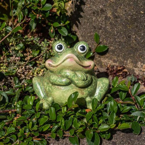 Floristik24 Keramiek kikkerpaar, keramiek kikkerpaar, zomerdecoratie 14cm 2st