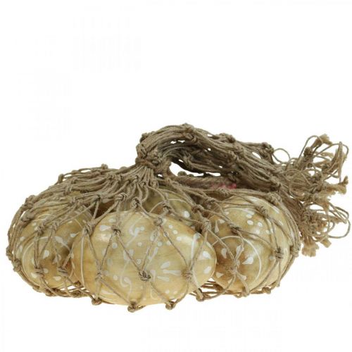 Floristik24 Houten eieren, decoratieve eieren, paaseieren van mangohout 8×5cm 6 st