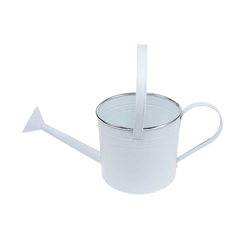 Floristik24 Decoratieve gieter wit Ø17cm H17cm 1p