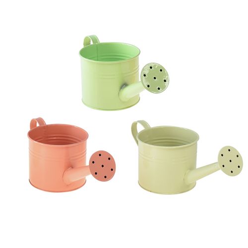 Artikel Decoratieve gieter pastelkleuren metaal Ø11cm H10cm 8 st