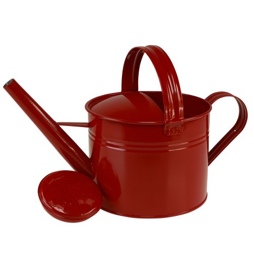 Artikel Decoratieve gieter rood metalen kan voor planten H26cm 5L