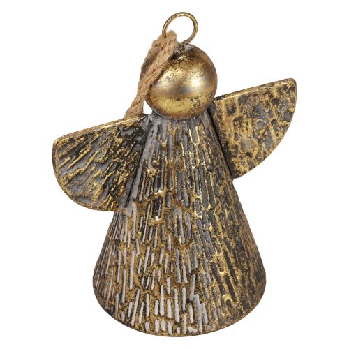 Floristik24 Decoratieve bel Kerstengel, kerstbel decoratie gouden antieke look 21cm