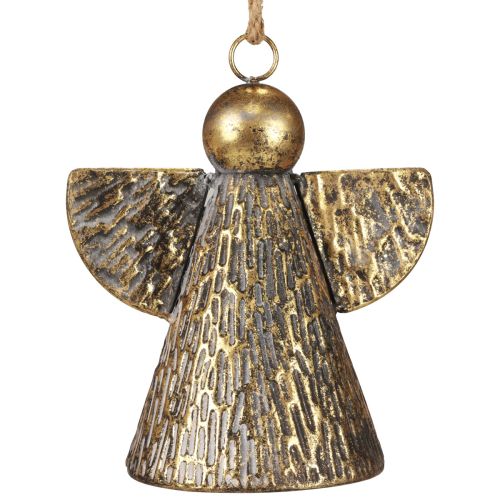 Floristik24 Decoratieve bel Kerstengel, kerstbel decoratie gouden antieke look 21cm