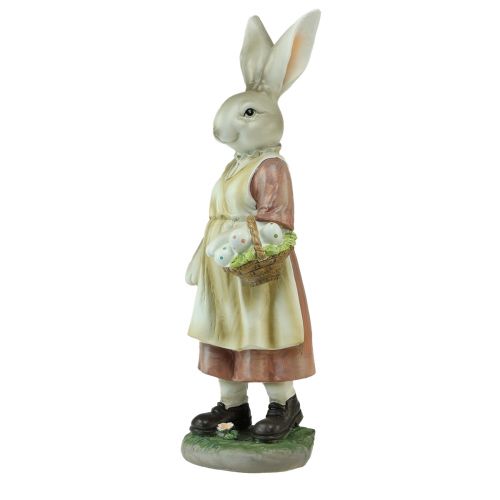 Artikel Decoratief konijn vrouwenmand paaseieren decoratief figuur Pasen H37cm