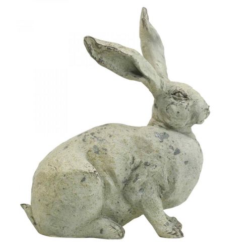 Floristik24 Decoratief konijn zittend steenlook tuindecoratie H30cm 2st