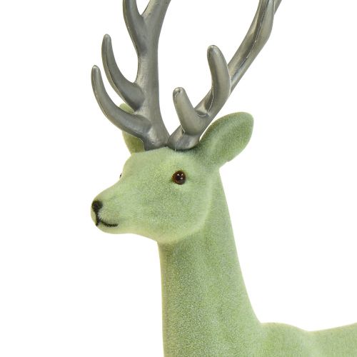 Artikel Decoratief hert rendier sierfiguur kerst groen grijs H37cm