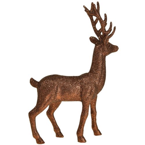 Artikel Deco hert rendier koper decoratiefiguur glitter H37cm