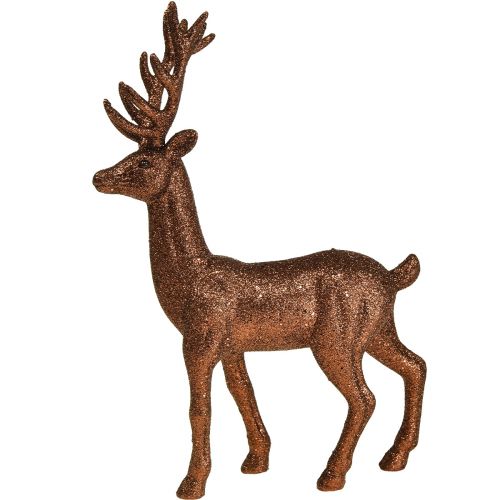 Artikel Deco hert rendier koper decoratiefiguur glitter H37cm