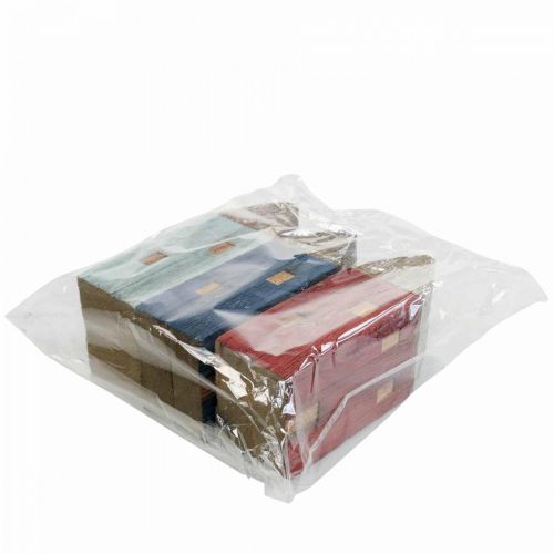 Floristik24 Deco Houten Huizen Shabby Chic Maritiem Deco H14cm 3st