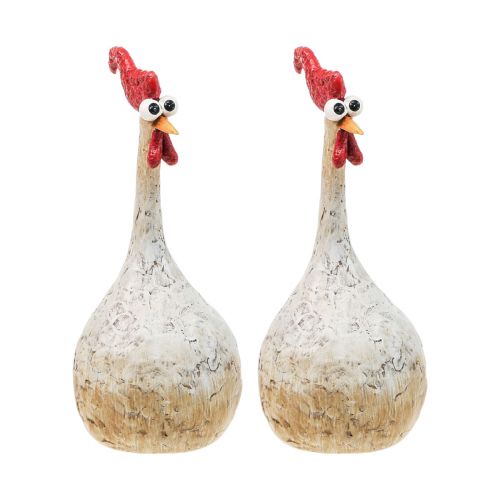 Artikel Decoratieve kippen decoratieve figuren Paasdecoratie kip grappig H15cm 2 st
