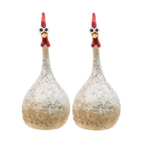Artikel Decoratieve kippen decoratieve figuren Paasdecoratie kip grappig H15cm 2 st