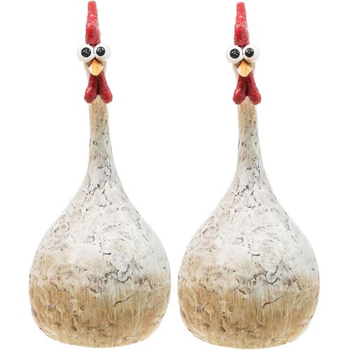 Floristik24 Decoratie Kippen Decoratie Figuur Pasen Decoratie Kip Grappig H26cm